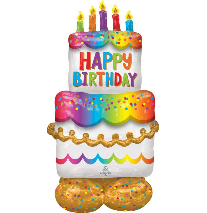 Air Filled Birthday Cake AirLoonz, 53in