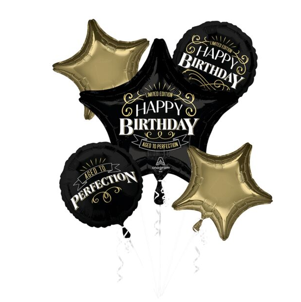 Better With Age Birthday Mylar Bouquet, 5pc