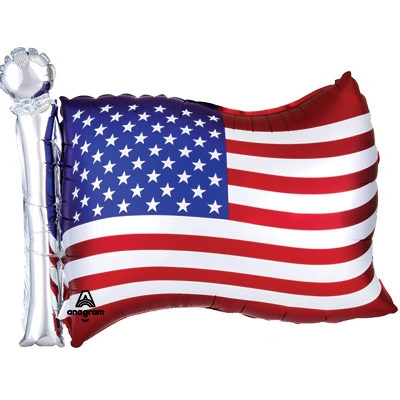 American Flag Mylar, 27in