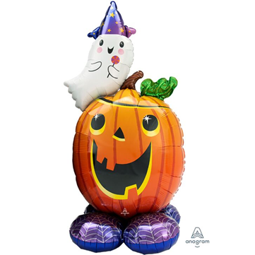 Air Filled Pumpkin & Ghost AirLoonz, 56in
