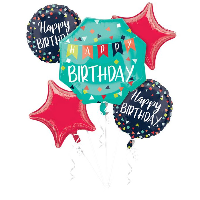 Reason To Celebrate Mylar Bouquet, 5pc