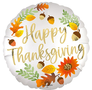 Satin Thanksgiving Mylar, 18in