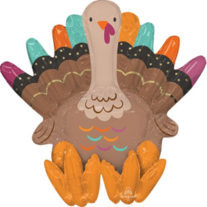Air Filled Turkey Sitter Mini AirLoonz, 21in