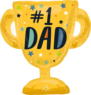#1 Dad Trophy Mylar, 27in