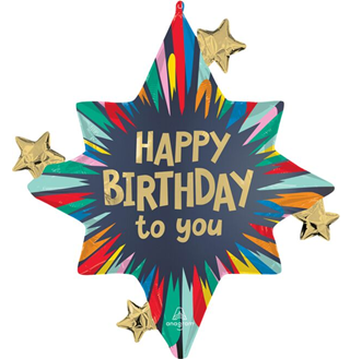 Satin Birthday Blast Mylar, 29in
