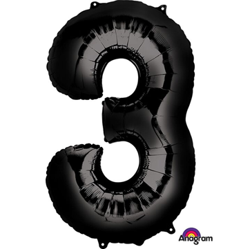 Black Number Mylar, 34in