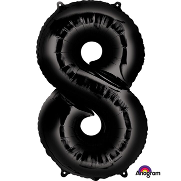 Black Number Mylar, 34in