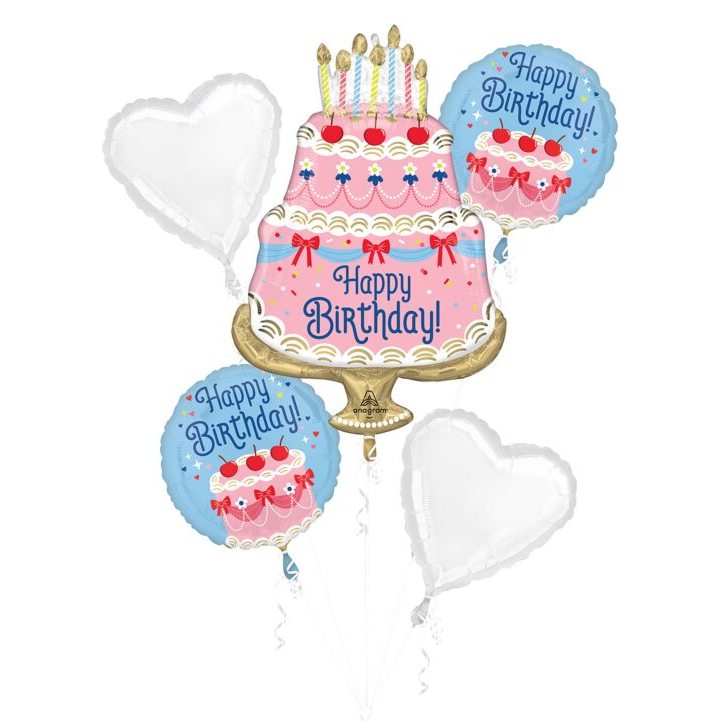 Cherries on Top Birthday Mylar Bouquet, 5pc
