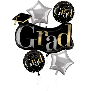 Class Dismissed Graduation Mylar Bouquet, 5pc