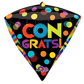 Bright Dots Congrats Dimondz Mylar, 17in