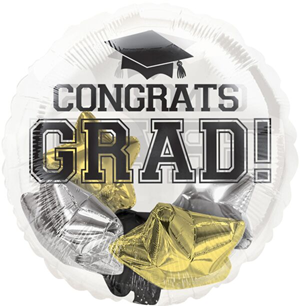 Congrats Grad Insider Mylar with Stars, 20in
