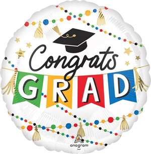 Congrats Grad Party Mylar, 17in