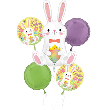 Easter Bunny Mylar Bouquet, 5pc