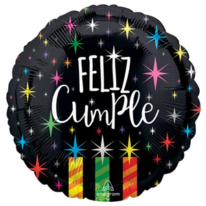 Feliz Cumple Candles Mylar, 17in