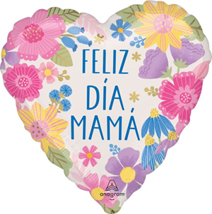 Feliz Dia Mama Botanical Mylar, 17in