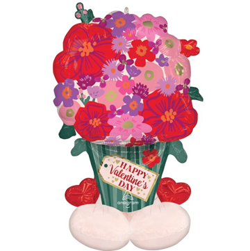 Air Filled Floral Valentine AirLoonz, 45in