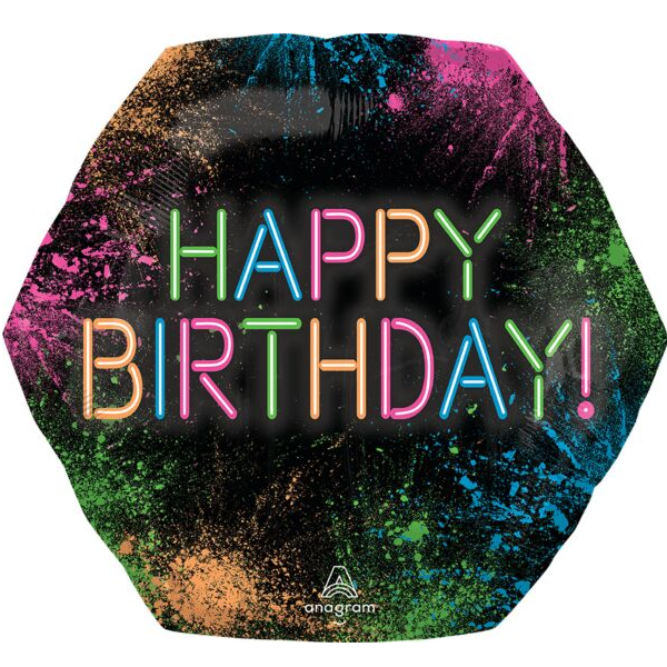 Glow Party Birthday Mylar, 23in