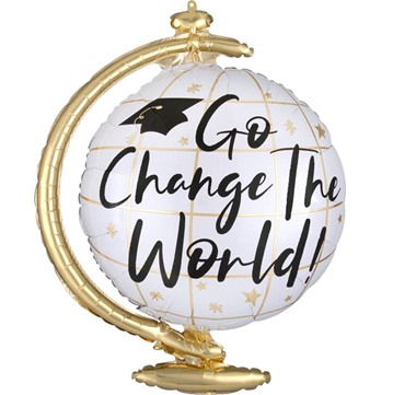 Go Change the World Graduation Mylar, 23in