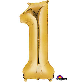Gold Number Mylar, 34in