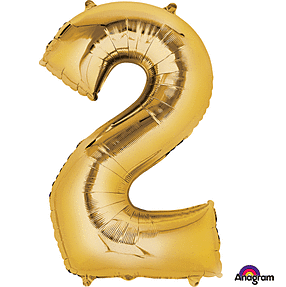 Gold Number Mylar, 34in