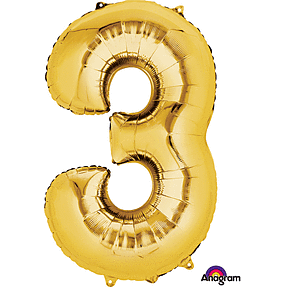 Gold Number Mylar, 34in