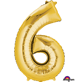 Gold Number Mylar, 34in