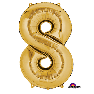 Gold Number Mylar, 34in