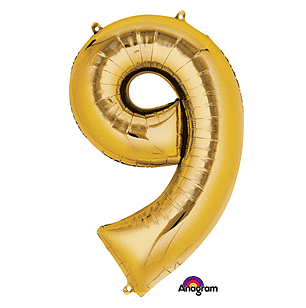 Gold Number Mylar, 34in