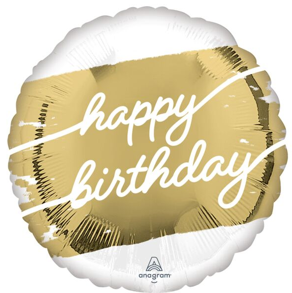Golden Birthday Mylar, 17in