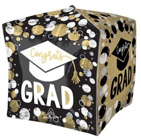 Grad Circle and Dots Cubez Mylar, 15in