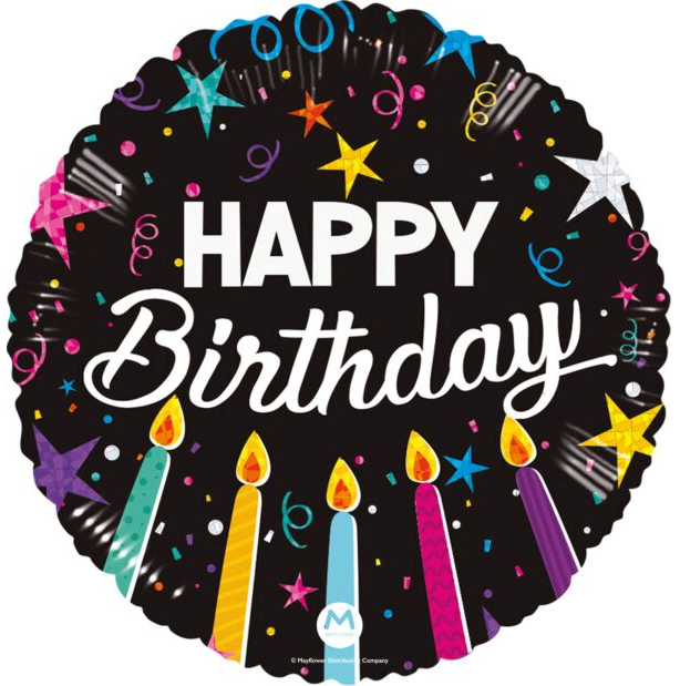 Happy Birthday Colorful Candles, 28in
