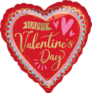 Happy Valentine's Day Artistic Affection Mylar, 17in