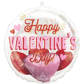 Happy Valentine's Day Insider Mylar with Hearts, 20in