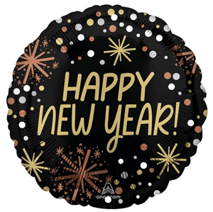 Happy New Year Confetti Mylar, 17in