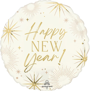 Golden Soiree Happy New Year Mylar, 17in