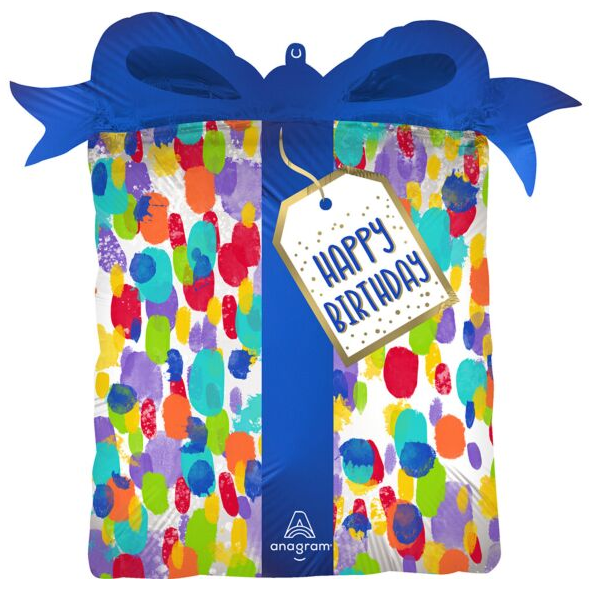 Painterly Dots Birthday Mylar, 27in