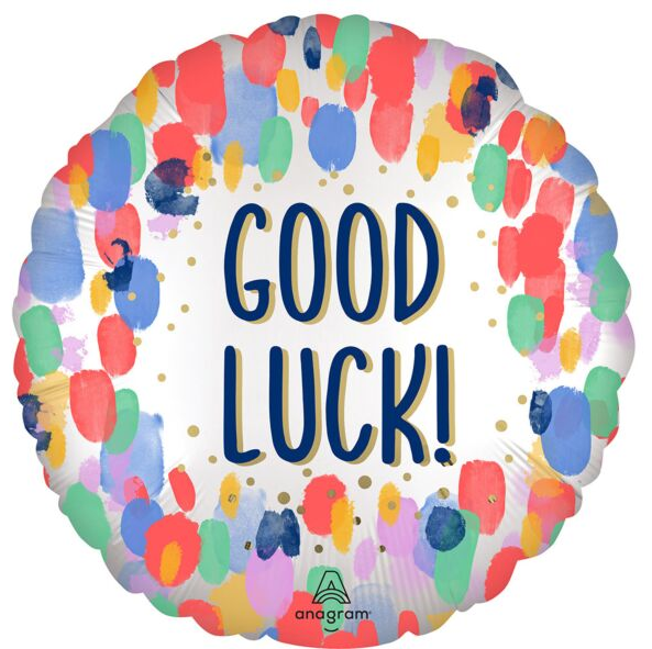 Painterly Dots Good Luck Mylar, 28in
