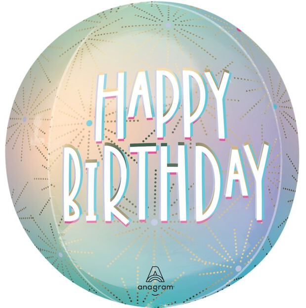 Pastel Dream Birthday Orbz Mylar, 16in
