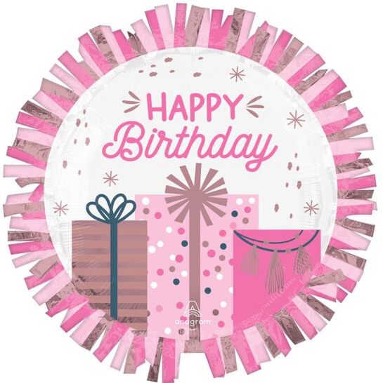 Pastel Pink Birthday Mylar, 24