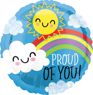 Proud Of You Sun and Cloud Mylar, 17in