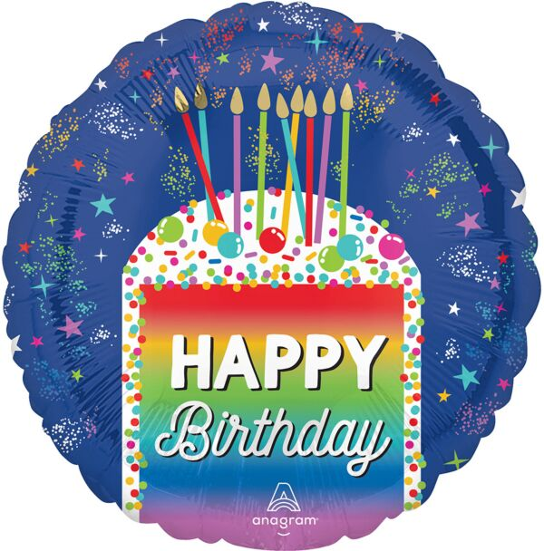 Rainbow Slice Birthday Mylar, 17in