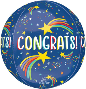 Rising Star Congrats Orbz Balloon, 16in