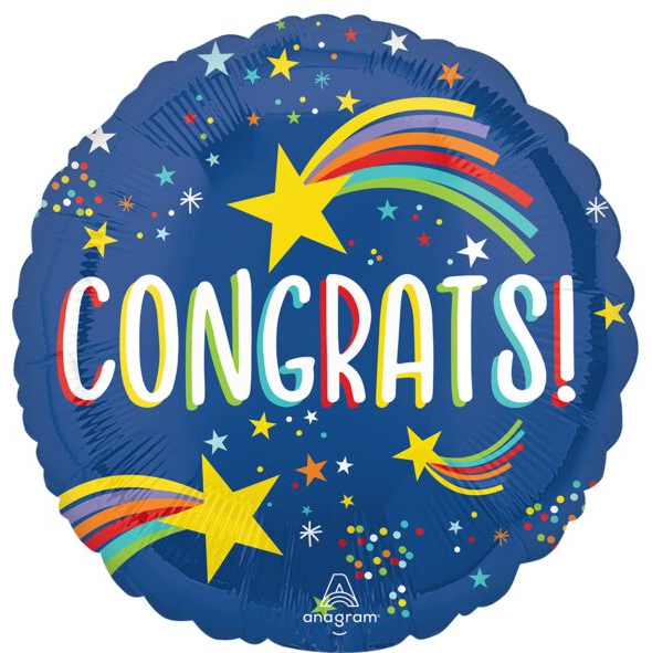 Rising Star Congrats Mylar, 28in
