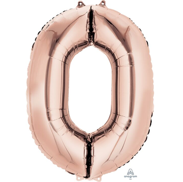 Rose Gold Number Mylar, 34in