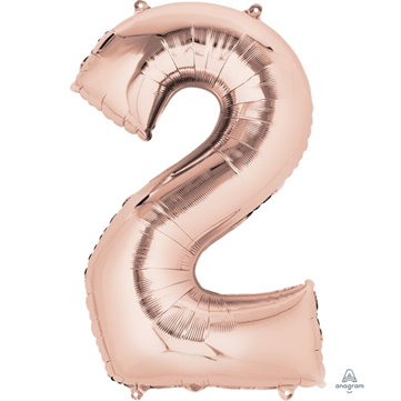 Rose Gold Number Mylar, 34in