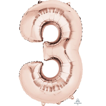 Rose Gold Number Mylar, 34in