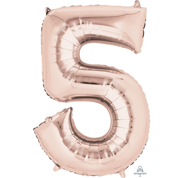 Rose Gold Number Mylar, 34in