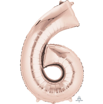 Rose Gold Number Mylar, 34in