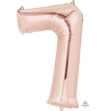 Rose Gold Number Mylar, 34in