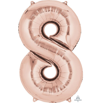Rose Gold Number Mylar, 34in